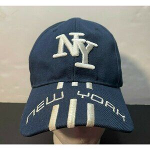 New York NY hat cap 6 1/2" snapback blue